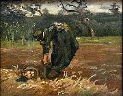 Vincent Van Gogh Peasant Woman Digging Up Potatoes painting